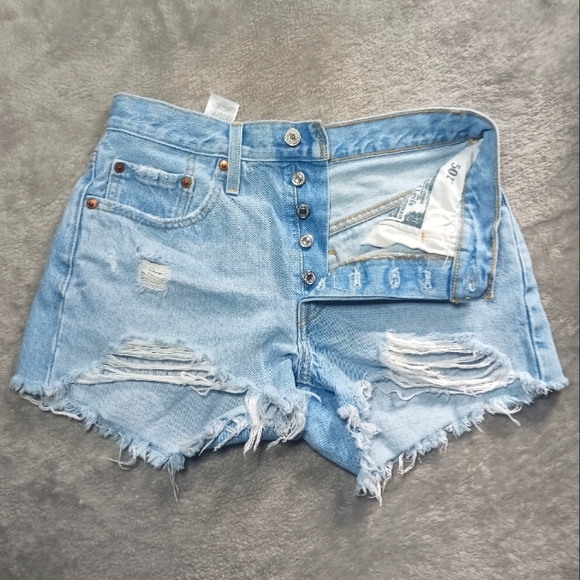 Levi's Shorts ×2 (Black&LightBlue) HIGHRISE - Picture 3 of 4